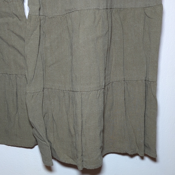 ChicSoul Olive Green Ruffle-Leg Pants Size 3X - Picture 3 of 6